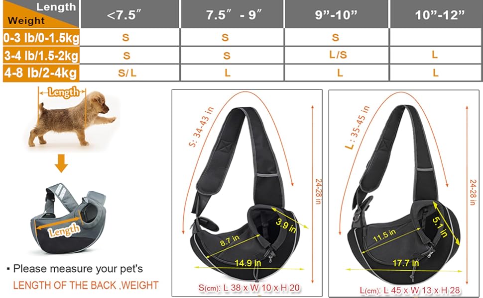 PET BAG SIZE