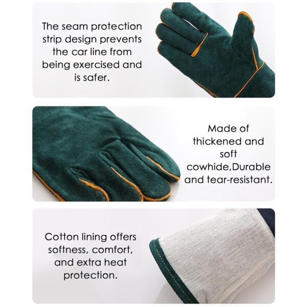 Cat Gloves Bite Proof - Dog Training Gloves,Multipurpose Pet Glove for Grabbing Reptile, Grooming, Trips To Vet, Puncture & Scratch Resistant Handling Glove - Image 7