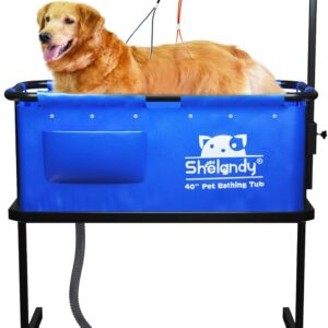 SHELANDY 40" Pet Bathtub | Dog Cat Grooming Bathing and Shower