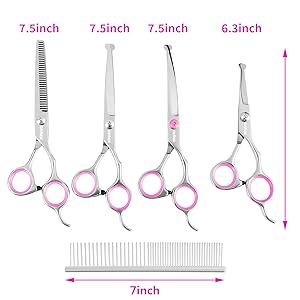 curved scissors for dog grooming -4