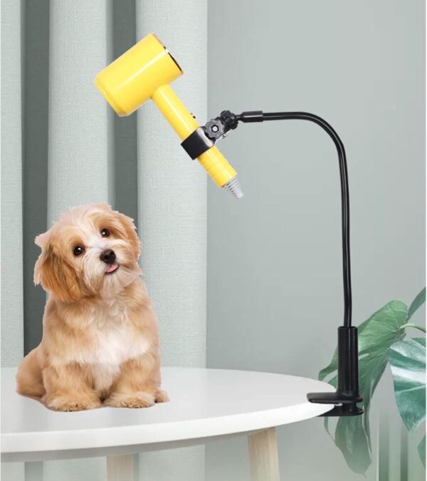 Dog Hair Dryer Holder Pet Grooming Table Blower Dryer Stand Rotatable Grooming Dryer-Hose Holder With Adjustable Clamp Dog Grooming Supplies Equipment For Small Dogs - Image 4