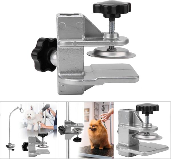 Haosie Pet Grooming Table Arms Clamp, Dog Cat Hair Dryer Clip Holder, H Bar Grooming Table Accessories (Inner Dia 2.3 * 2.3cm) - Image 5