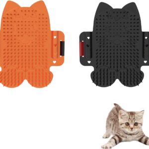 2 Pcs Cat Self Groomers Cat Wall Corner Groomers Cats Corner Massage Comb Grooming Brush Tools for Long Short Fur Kitten Cats