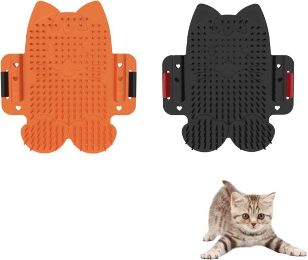 2 Pcs Cat Self Groomers Cat Wall Corner Groomers Cats Corner Massage Comb Grooming Brush Tools for Long Short Fur Kitten Cats