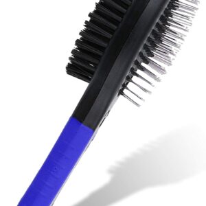 2 in 1 Double Sided Dog Brush | Cat Brush | Puppy Brush | For Dog Grooming Kit | Pet Hair Remover Brush | Pet Brush | Dog Brushes for Grooming Products for Dogs Cats Pets (Blue)