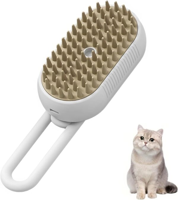 3 in1 Cat Dog Steamy Brush Steam Pet Hair Brush with Release Button Self Cleaning Steam Dog Brush for Massage Cat Grooming Brush for Cats Dogs Pets Hair Removal