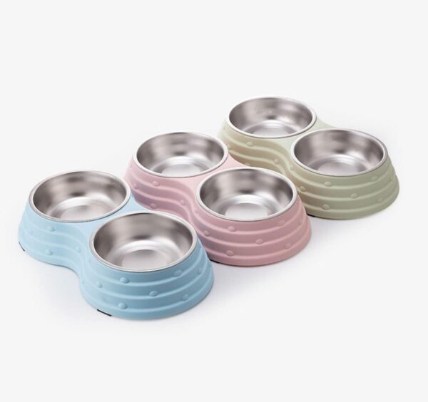 KuTi Kai Double Dog Bowls for Food and Water,Premium Removable Stainless Steel Double Bowls with Non-Slip Bottom Non-Spill Dog Food Bowls for Pet and Small Dogs Cats etc (Small, Pink) - Image 7