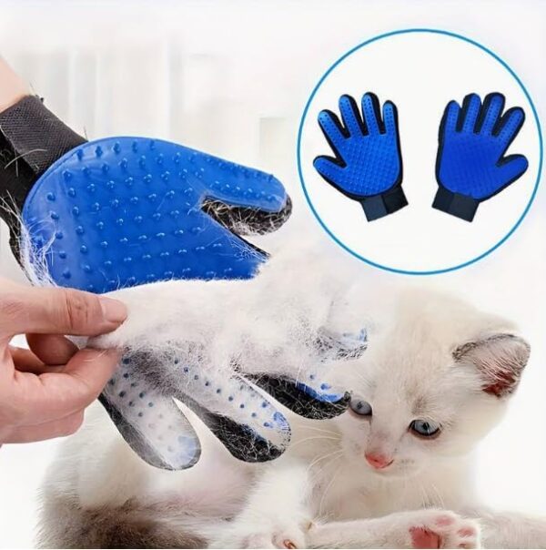 LTJP Products Pet Grooming Glove for Cats & Dogs, Silicone Hair Removal Mitt, Deshedding Brush & Massaging Tool (Left Hand) - Image 2