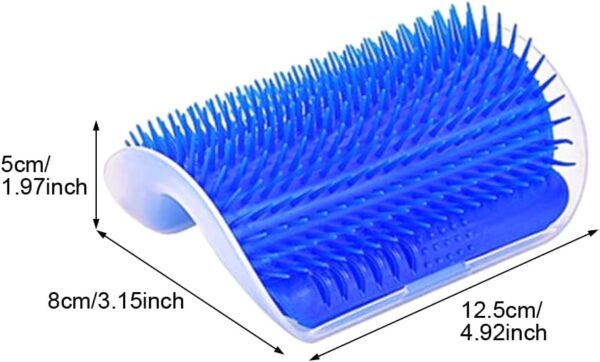 Cat Self Groomer,Soft Cat Wall Corner Massage Comb Grooming Tool,Pet Wall Corner Groomers,Pet Grooming Massage Scratcher Comb,Cats Grooming Brush Scratcher and Brush,for Long Short Fur Cats(Grey) - Image 6