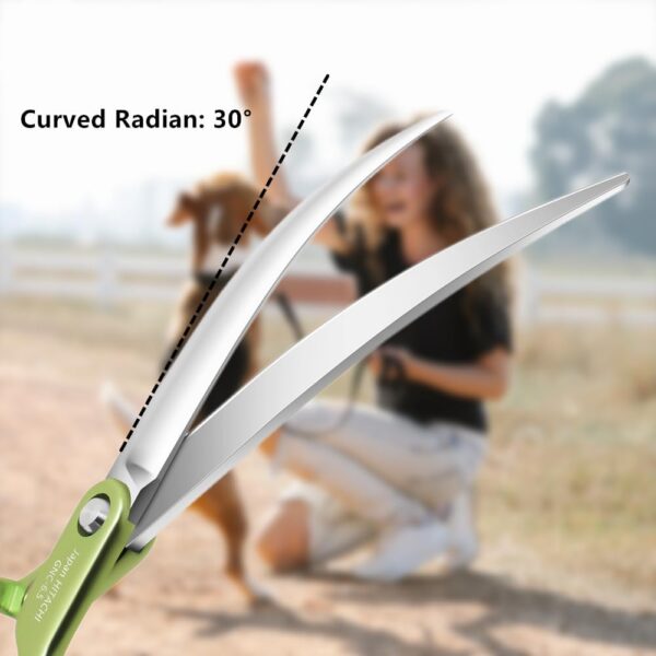 HASHIMOTO Curved Scissors for Dog Grooming, Dog Grooming Scissors Curved, Extremely Light Weight, 6.5 inch, 30 Degree of Curved Blade, Matt Surface. - Image 3