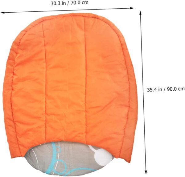 BELLIFFY Warm Pad for Hiking Outdoor Waterproof Dog Bed Sleep Sack Camping Sleeping Bags Portable Dog Bed Small Dog Bed Dog Camping Bed Outdoor Dog Cot Orange Polyester - Image 6