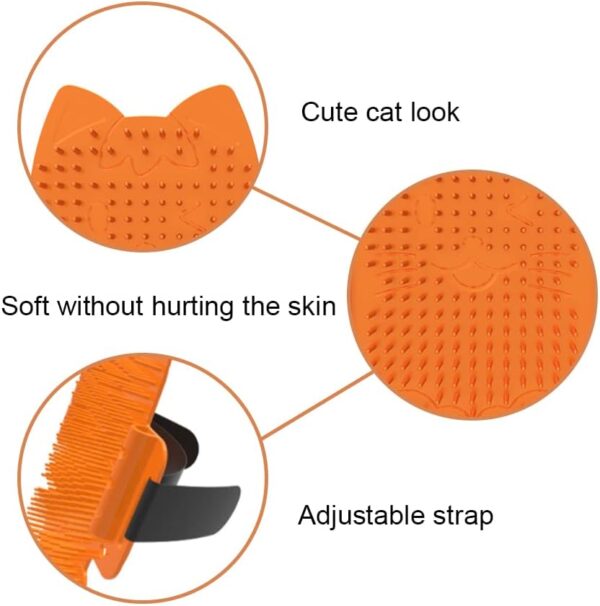 2 Pcs Cat Self Groomers Cat Wall Corner Groomers Cats Corner Massage Comb Grooming Brush Tools for Long Short Fur Kitten Cats - Image 3