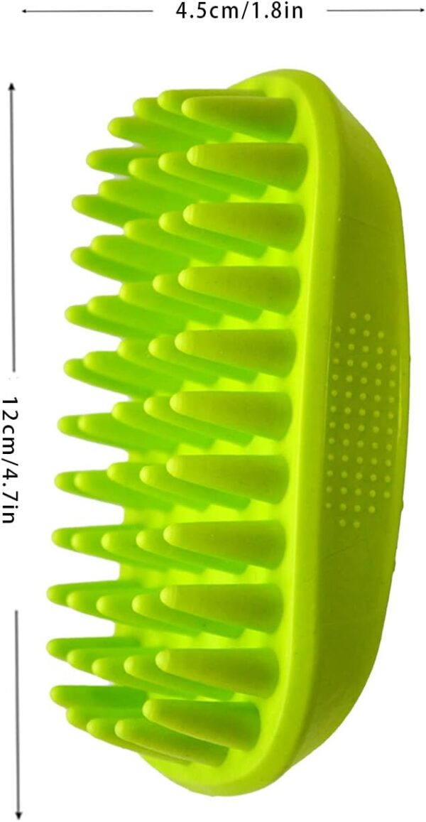 WEIGAV Dog Silicone Shampoo Brush, Easy to Clean Dog Massage Comb, Soft Bath Brush Brushing for Medium to Long Haired Medium Large Pets and Cats（2 Pack - Image 5