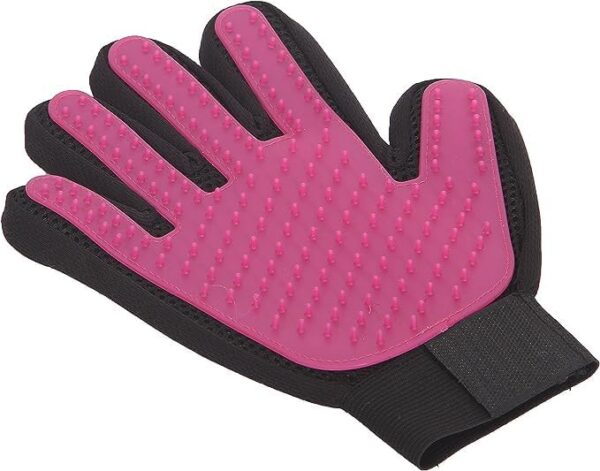 Pet Grooming Gloves, Dog Grooming Glove Hair Soft Brush, Premium De-shedding Glove for Cat grooming mitt with Enhanced Five Finger Design For Dogs, Cats, Rabbits & Horses (Pink) - Image 3