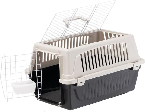 Ferplast Atlas 10 Open Cat Carrier - Portable Small Dog Travel Carrier, Open Top Design, Comfortable Handle, Ideal for Cats and Small Dogs up to 5 Kg, Includes Cushion, 48x32.5x29 cm - Image 5