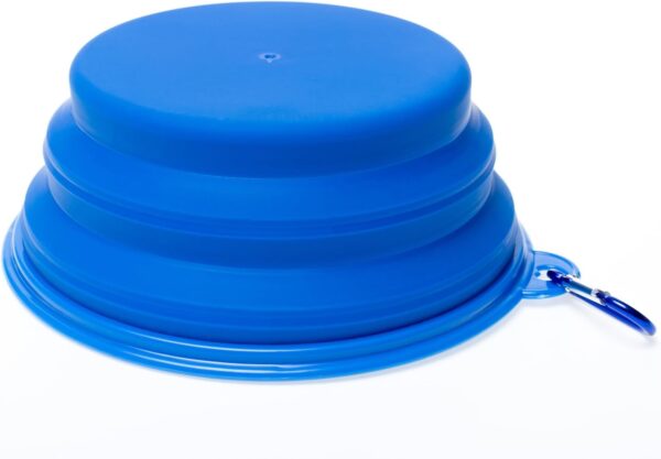 Large Collapsible Dog Bowl, Travel Dog Bowl for Small to Large Dogs（Blue） - Image 2