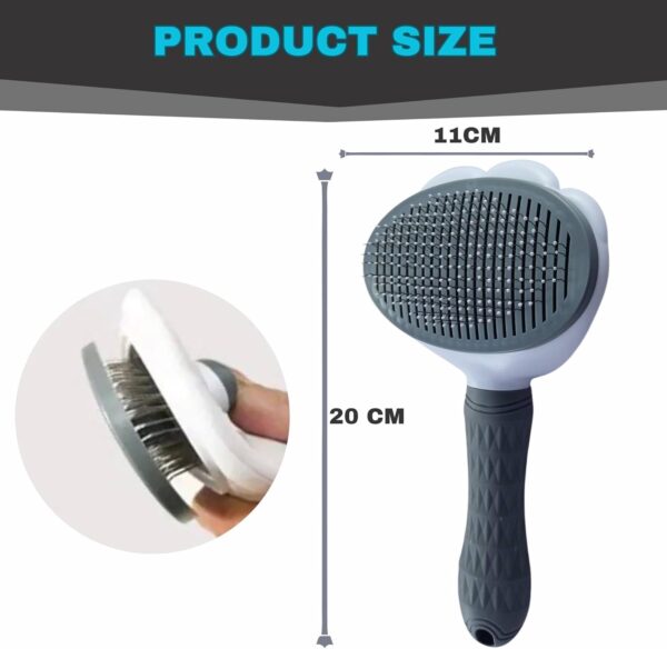 Cat Brush Dog Brush - PetGroom Self Cleaning Pet Grooming Brush for Short or Long Haired Cats Puppy Kitten Massage to Remove Loose Undercoat, Mats, Reduce Shedding Up To 95%. - Image 6