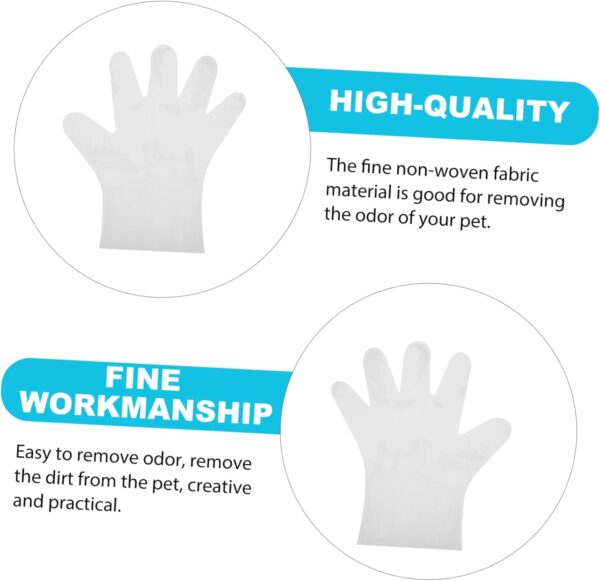 COSMEVIVI 6 Pcs Gloves Household Pet Supplies Dogs Wipes Clean Wipes Pets Washing Cats Wipes Pet Massage Mitt Pet Hair Remover Glove Dog Grooming Mitt Cleansing Wipes Non-woven Fabric - Image 7