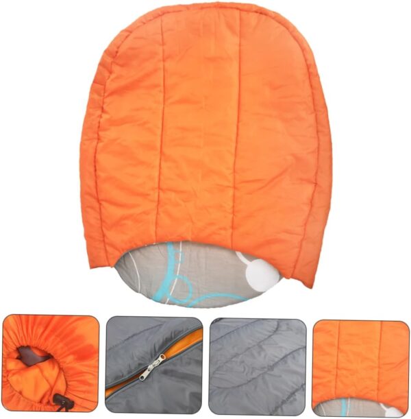 BELLIFFY Warm Pad for Hiking Outdoor Waterproof Dog Bed Sleep Sack Camping Sleeping Bags Portable Dog Bed Small Dog Bed Dog Camping Bed Outdoor Dog Cot Orange Polyester - Image 8