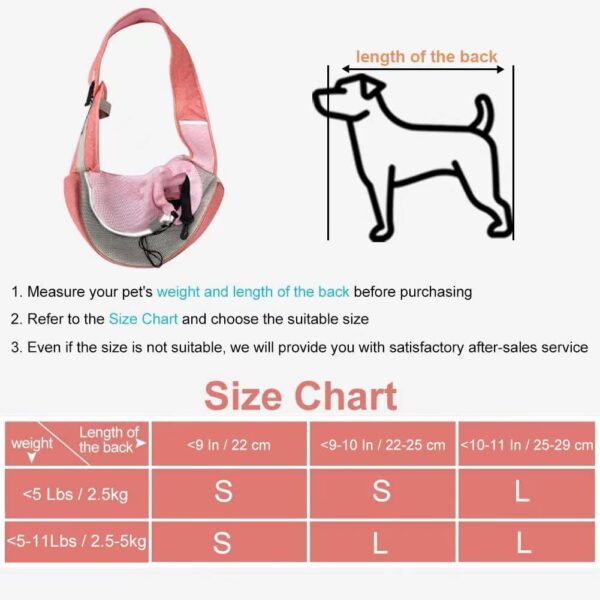 FEimaX Pet Dog Sling Carrier Puppy Pet Slings Bag Small Dogs Cats Satchel Carriers Breathable Mesh Hand Free With Adjustable Strap Doggie Crossbody for Outdoor Travel (S, Pink) - Image 2