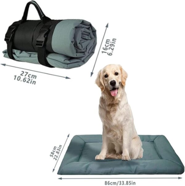 JIAMIAN Pet Bed Mat Dog Camping Bed Folding Lightweight, Waterproof Dog Bed, Camping Dog Bed Portable, Pet Bed Mat, Dog Bed Washable, Orthopedic Dog Bed for Vacation, Camping, Outdoor Using（Grey） - Image 5