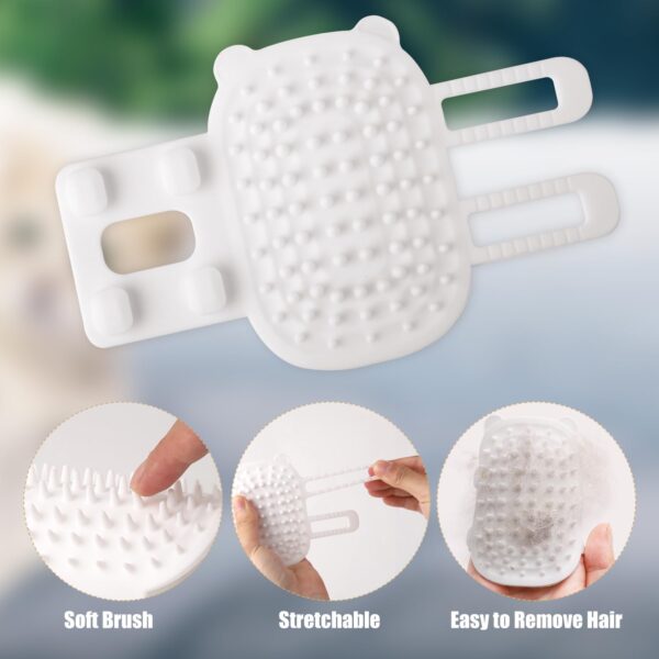 2pcs Self Cleaning Cat Brush, 2-in-1 Tickling Comb Pet Brush Pet Tickling Artifact Cat Grooming Shedding Brush Cat Corner Scartcher for Short/Long Hair Cats (White) - Image 5