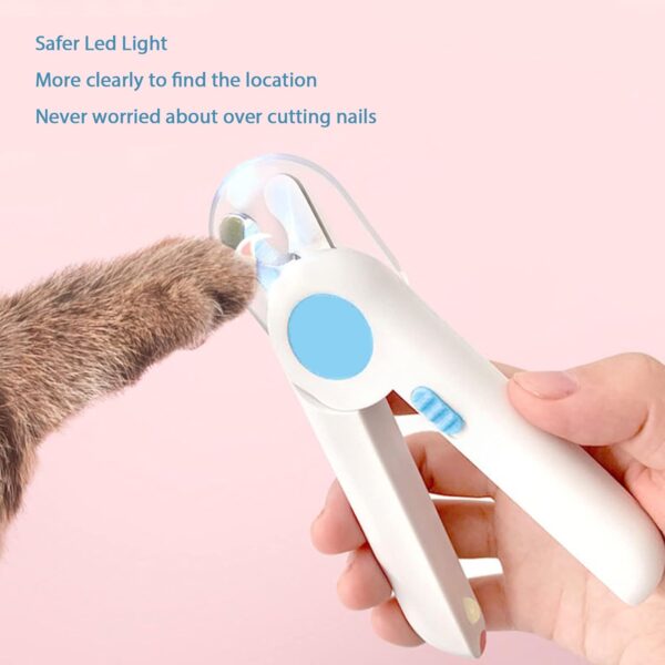 Kaket Dog Nail Clippers, Cat Nail Clippers, Pet Nail Clippers with Light, LED Light Pet Nail Clipper and Trimmers, Anti Cutting Blood Line Pet Nail Clipper. - Image 2