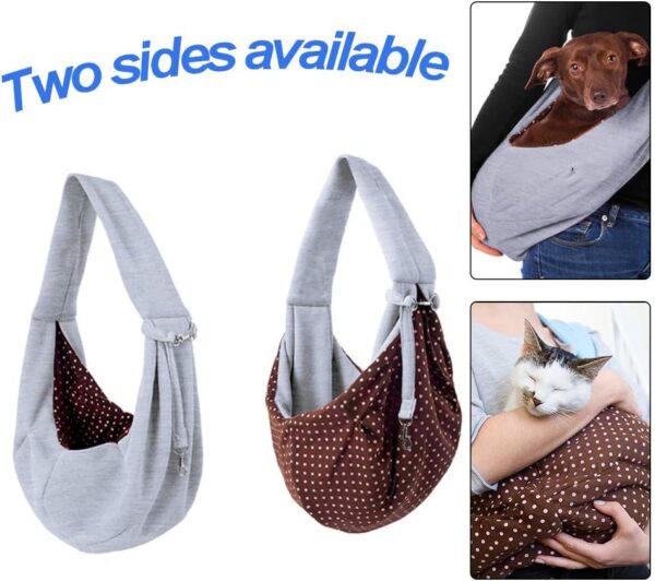 BUYGOO Puppy Sling Carrier Bag for Small Dog, Cat, Comfortable and Durable Pet Sling Shoulder Bag Travel Carrier Bag for Puppy Kitty Small Dogs Cats - Image 6