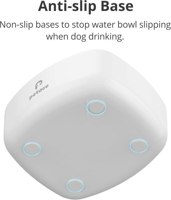 Petace Dog Water Bowl, Non Spill Pet Water Bowl 1.3 L/44 oz, Splash Proof Water Bowl for Dogs, Non Slip Dog Bowl for Puppy - Image 5