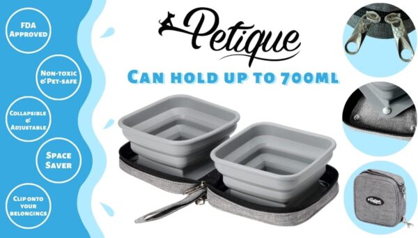 Portabowl - Eco-Friendly 2-in-1 Collapsible Dog Water Bowls - Premium Quality Travel Dog Bowls with Travel Case - Lightweight and Compact - 100% Food-Grade Silicone, BPA-Free - Image 4