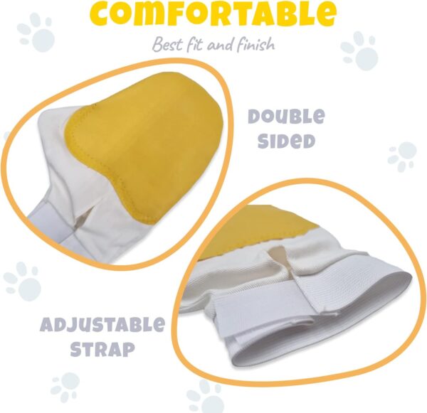 Kuvias Double-Sided Pet Glove w/Pet Hair Soft Remover Tips, One Size Fits All, Bath Brush Comb Mitt for Grooming & De-shedding, and Adjustable Hook & Loop Wrist Strap - Perfect for Cats & Dogs Fur - Image 5