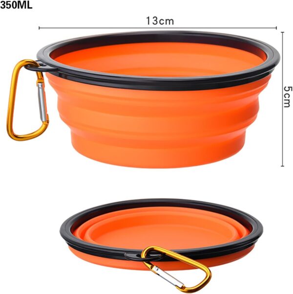 2Pcs Collapsible Dog Bowl Portable Dog Cat Water Bowl Travel Dog Bowl Portable Dog Bowl Collapsible Bowl Dog Travel Bowl Pet Feeding Bowl Foldable Dog Bowl Pet Travel Bowl with Carabiner - Image 2