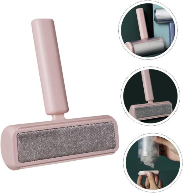 Yardwe 3 Pcs Sticker Grooming Gloves Hair Sticky Remover Lip Gloss Kit Sticky Lint Roller Cleaning Gloves Grooming Pet Roller Beauty Kit Pink Hair Removal Artifact Abs Household - Image 3