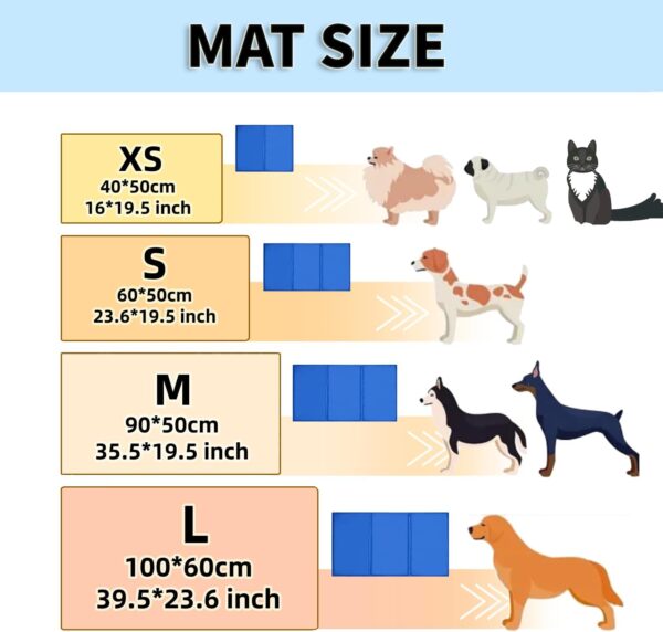 Pet Cooling Mat,Summer Kennel Bed Pad for All Dogs, Cats Portable&Breathable Pet Dog Cat Sleep Pad, Washable Pet Cool Mat Reusable for Kennel Sofa Bed Floor Car Seats Travel,Large - Image 3