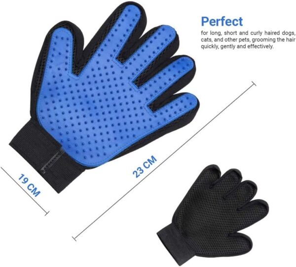 Pet Grooming Gloves – 2 pcs Right and Left Hand Dog Brush – Silicone Glove with Soft Bristles – New and Improved Pet Hair Removal – For Cats and Dogs - Image 5