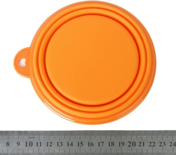 PANYTOW Portable Pet Dog/Cat Food/Water Foldable Collapsible Bowl for Travel Orange - Image 2