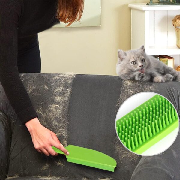 Rubber Broom and Pet Hair Removal Brush Set for Carpet, Fur Remover Broom with Squeegee for Wooden Floor, Detailing Lint Remover Brush for Pet Dog Cat Hair Car Interior - Image 5