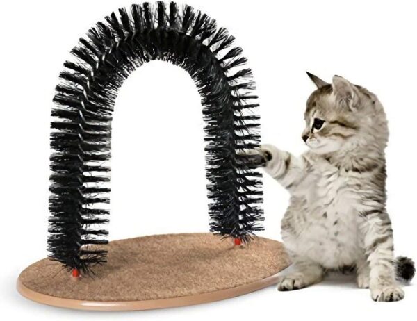 MINGZE Arch Cat Groom Self Grooming Cat Toy Cat Self Groomer, Massager and Cat Scratcher, Scratching Arch Kitten Massaging Pet Self Grooming Bristle Groomer Toy Perfect For Playing And Scratching - Image 3