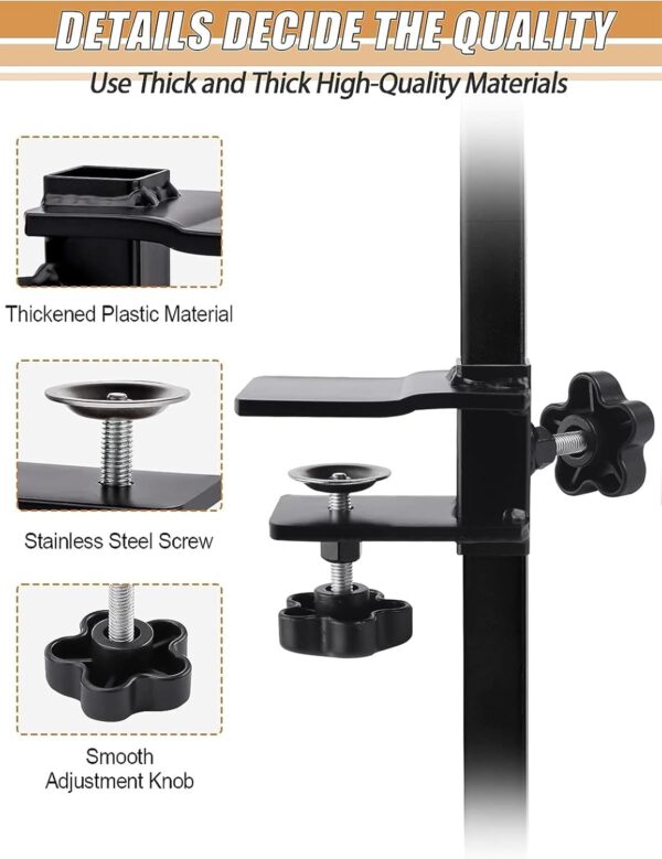 Kalolary Grooming Table Arm Clamps,Grooming Table Arm Clamps, Adjustable Replacement Aid Clamps to Attach Grooming Arms to Tables Accessories - Image 4