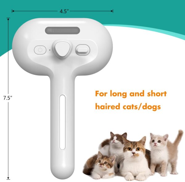 Spray Cat Brush, Sichy Self Cleaning Cat Grooming Brush for Long or Short Haired Cats, Cat Hair Brush for Removing Flying Hair and Static, Cat Brushes for Grooming to Remove Loose Fur, Tangles & Dirt - Image 8