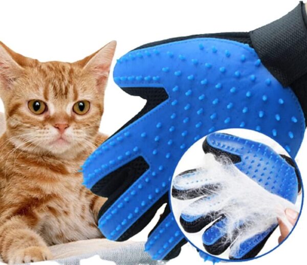 Pet Grooming Gloves – 2 pcs Right and Left Hand Dog Brush – Silicone Glove with Soft Bristles – New and Improved Pet Hair Removal – For Cats and Dogs - Image 4