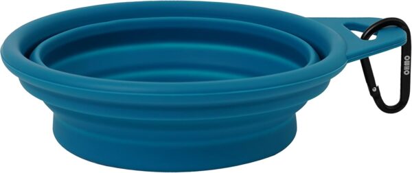 OHMO Collapsible Dog Bowl, Large 800ml, Portable Water Bowl with Carabiner for Medium to Large Pets, Sturdy Foldable Food Bowl Great for Indoor Outdoor Water Dog Travel (Peacock Blue) - Image 7