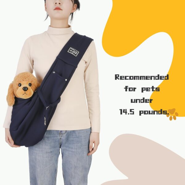 Dog Sling Pet Carrier Sling Puppy Sling Cat Sling Puppy Front Carrier Dog Carry Bag Hand-Free Pet Sling Carrier Small Dog Sling For Outdoor Walking Travel - Image 4