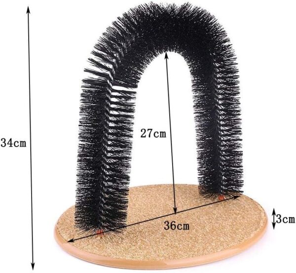 MINGZE Arch Cat Groom Self Grooming Cat Toy Cat Self Groomer, Massager and Cat Scratcher, Scratching Arch Kitten Massaging Pet Self Grooming Bristle Groomer Toy Perfect For Playing And Scratching - Image 2