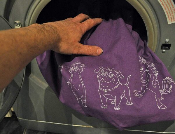 Pet Laundry Bag | Stops Pet Hair Blocking the Washing Machine | Jumbo Size Wash Bag Ideal For Dog Cat Horse | Hair Remover Safely (twin purple) - Image 7