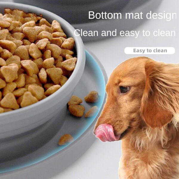 Dog Bowls Portable Collapsible Collapse Silicone Cat Pet Water Food Bowl Dish Dishes for Small Puppy Medium Dogs - Image 9