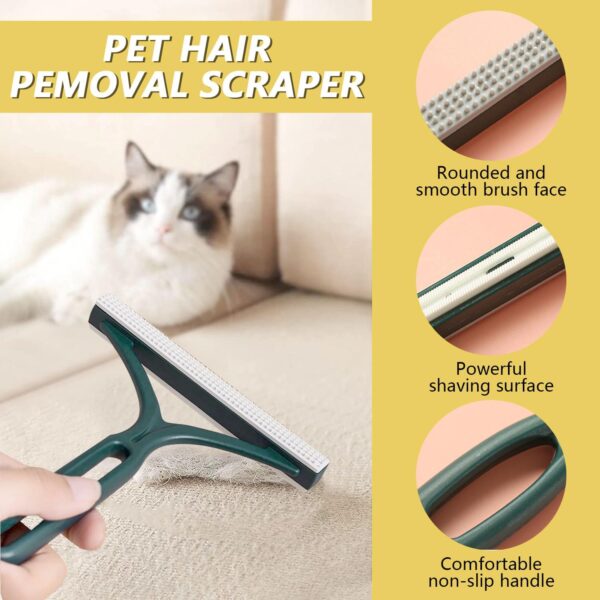 Pet Hair Remover Reusable Cat Dog Hair Remover For Carpet Lint Remover Carpet Cat & Dog Hair Remover for Clothes Carpets Furniture Sofa Cashmere and Pet hair on other fabrics - Image 3