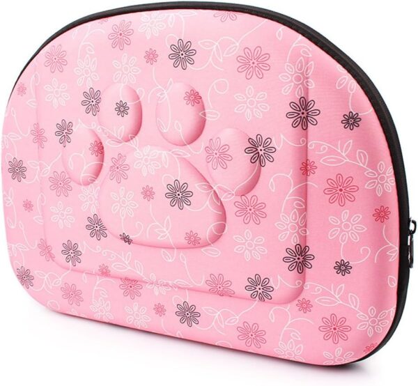 Breathable Folding Outdoor Pet bag for Dog Cat Comfort Travel Medium Size Pet Carrier (Pink) - Image 2