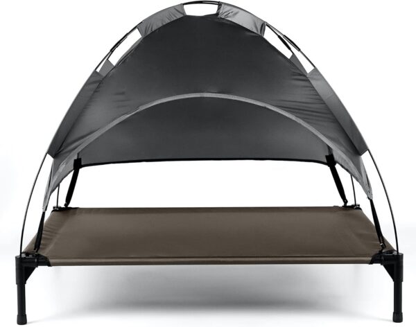 Petlicity Elevated Dog Bed with Canopy Shade Portable Raised Cooling Ideal for Camping Home Garden Waterproof Washable & Breathable Oxford Fabric (Extra-Large) - Image 4