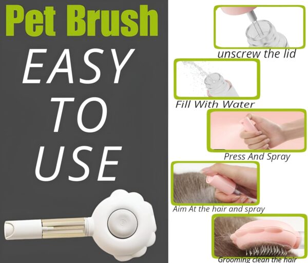 Dog Brush Cat Grooming Brush Cat Hair Brush Massage Tool Dog Grooming Brush Dog Grooming Kit Ideal for Effectively Eliminate Tomentosis Undercoat Tangles - Image 3